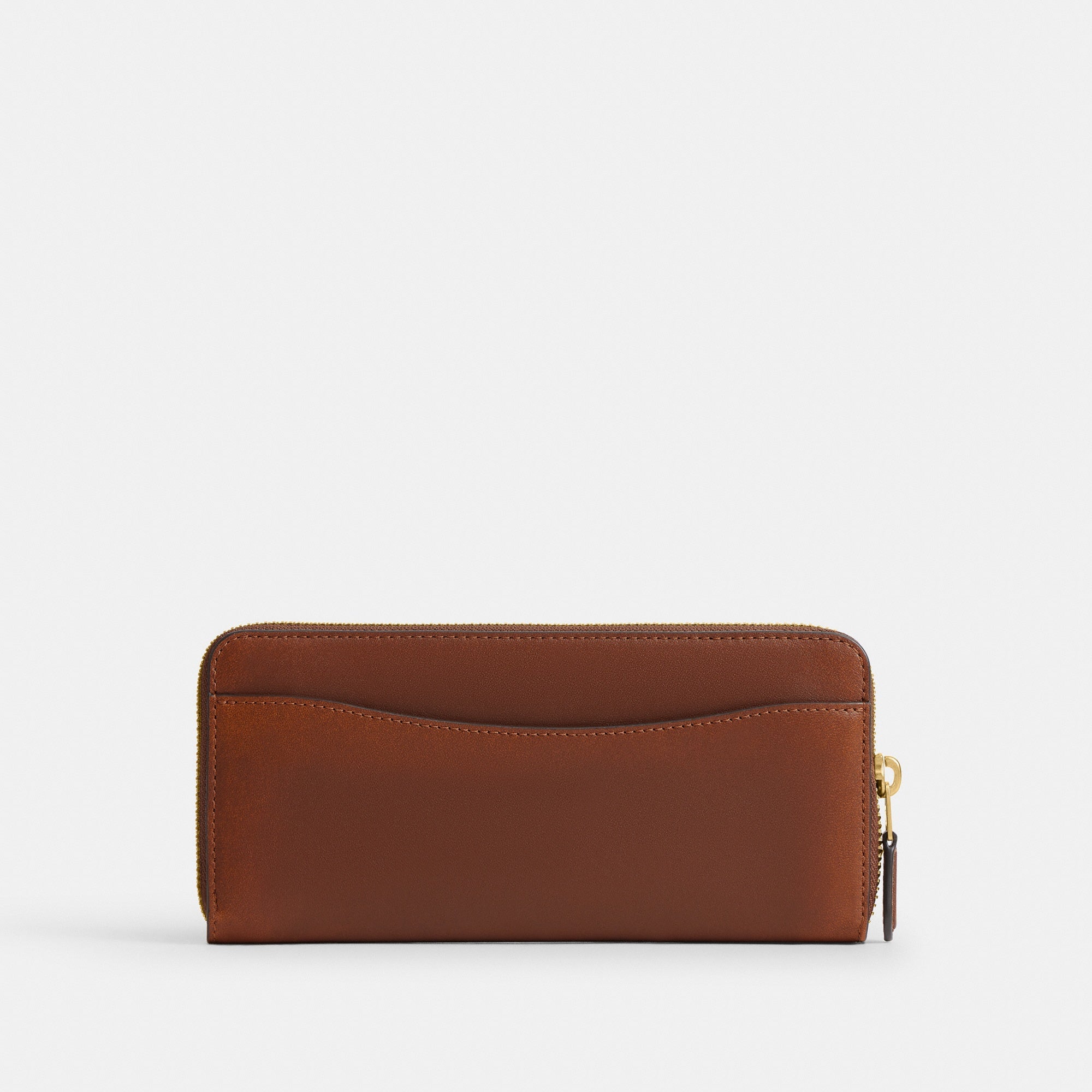 Slim Accordion Zip Wallet In Loved Leather