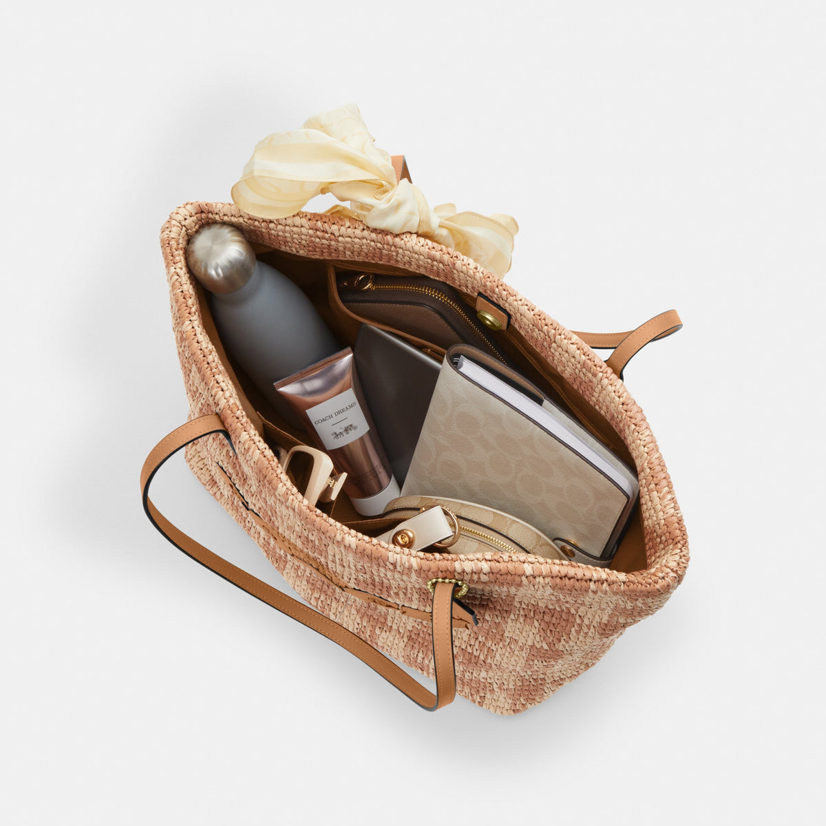 City Tote Bag With Gingham Print