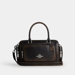Rowan Satchel Bag With Pockets In Loved Leather