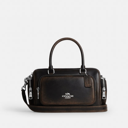 Rowan Satchel Bag With Pockets In Loved Leather