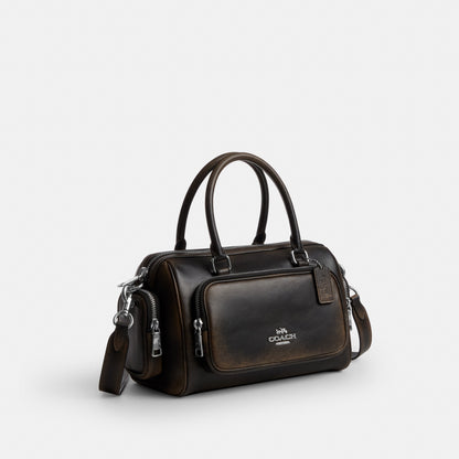Rowan Satchel Bag With Pockets In Loved Leather