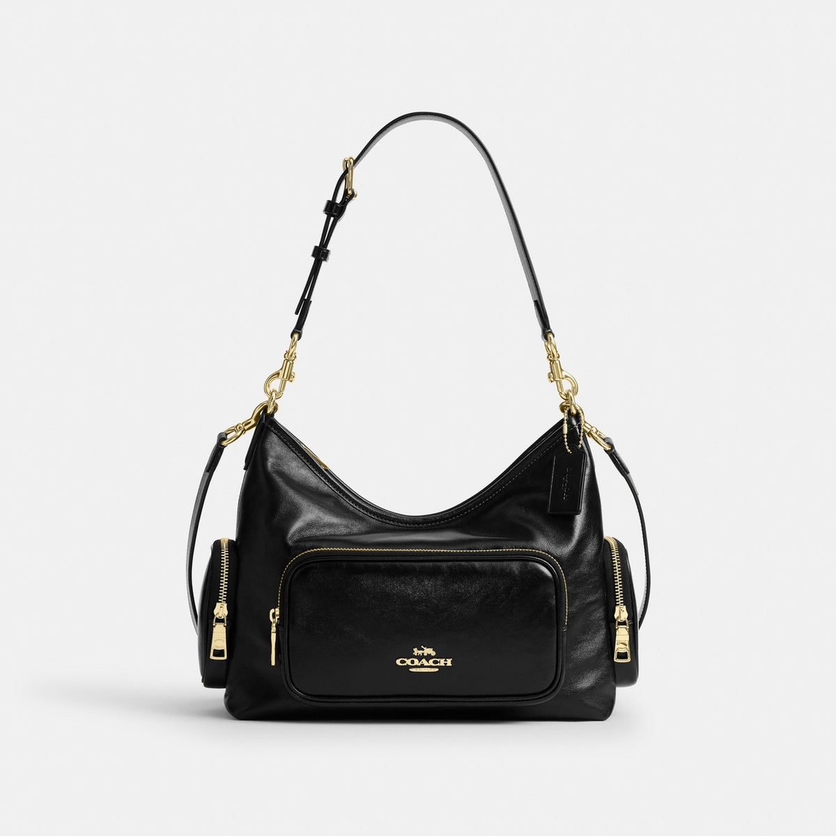 Laurel Shoulder Bag With Pockets In Loved Leather