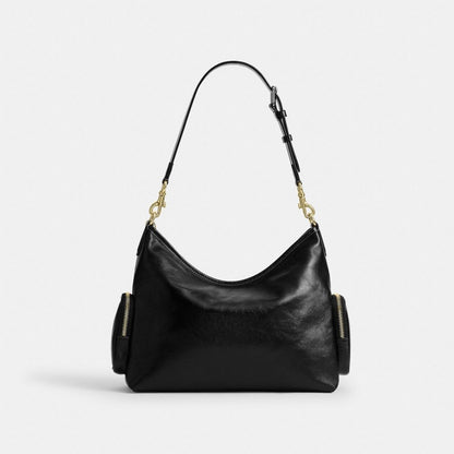 Laurel Shoulder Bag With Pockets In Loved Leather
