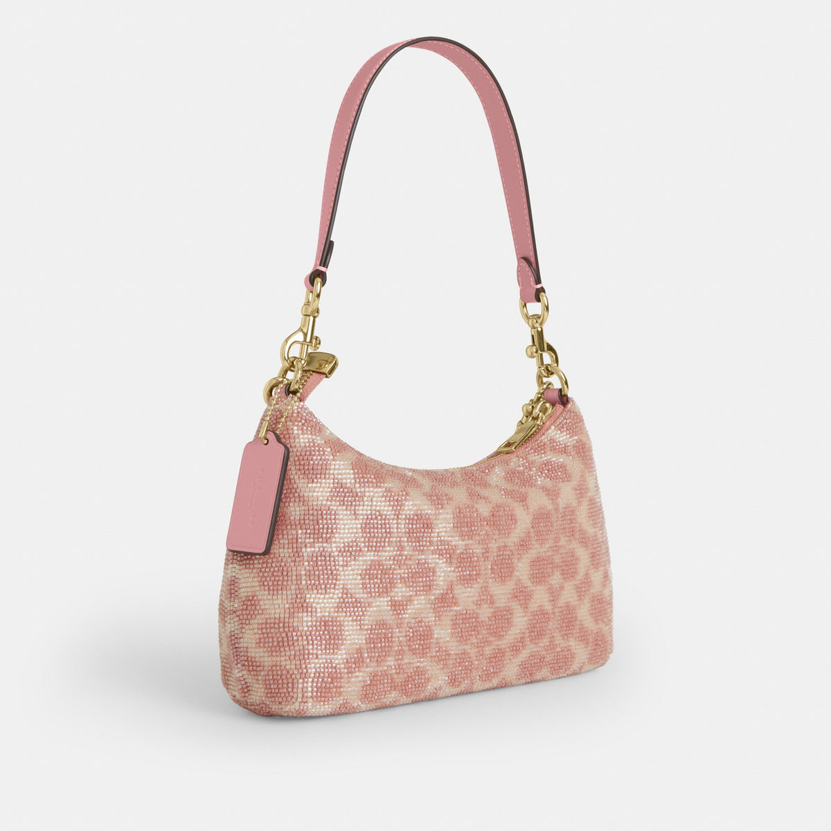 Teri Shoulder Bag In Signature Beaded Satin