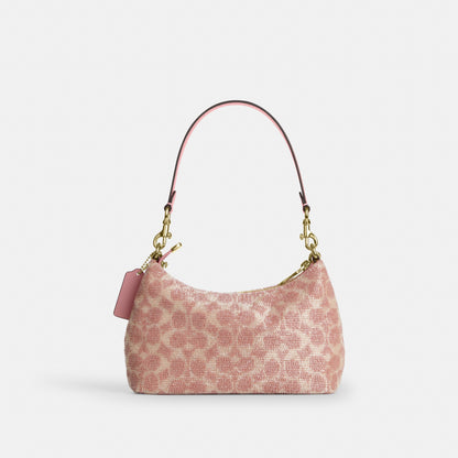 Teri Shoulder Bag In Signature Beaded Satin