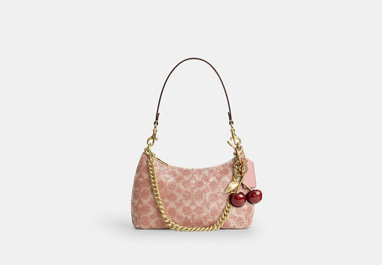 Teri Shoulder Bag In Signature Beaded Satin