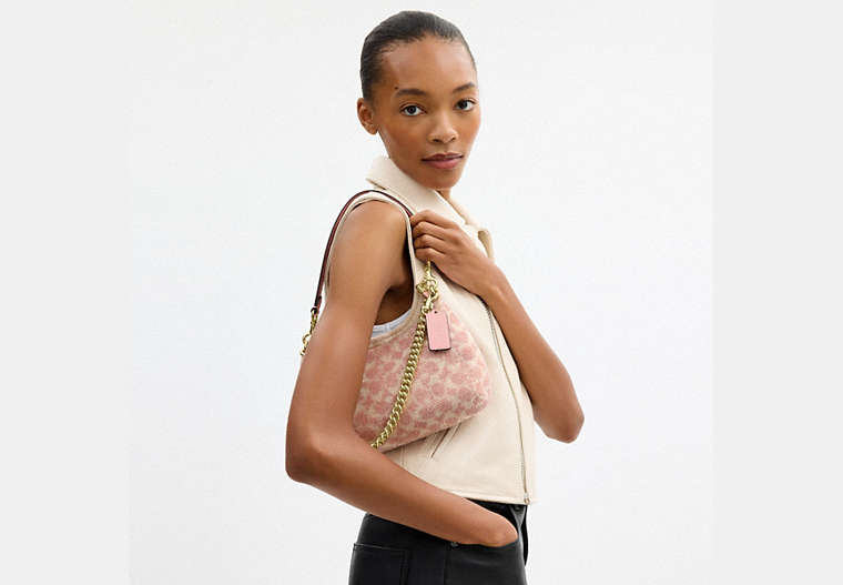 Teri Shoulder Bag In Signature Beaded Satin
