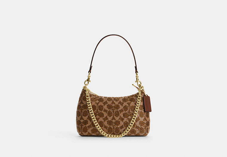 Teri Shoulder Bag In Signature Beaded Satin