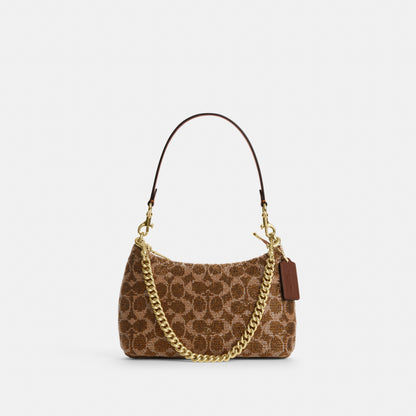 Teri Shoulder Bag In Signature Beaded Satin