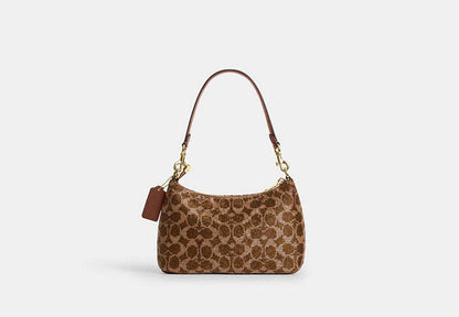 Teri Shoulder Bag In Signature Beaded Satin