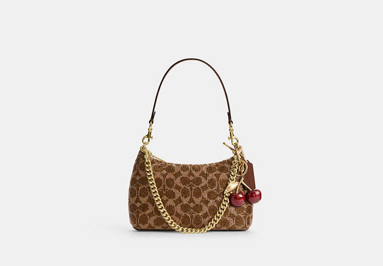 Teri Shoulder Bag In Signature Beaded Satin