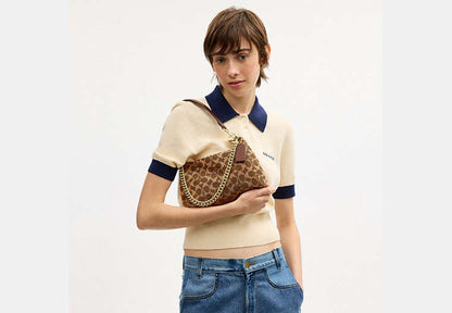 Teri Shoulder Bag In Signature Beaded Satin