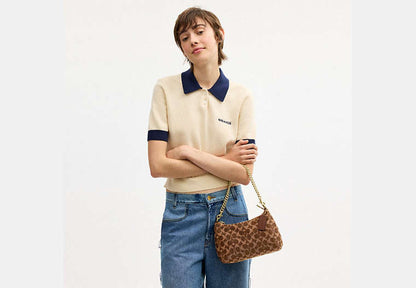 Teri Shoulder Bag In Signature Beaded Satin