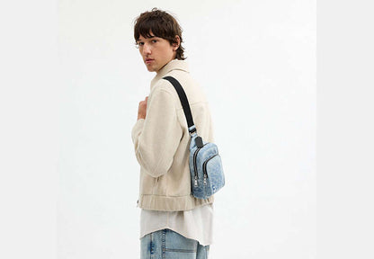 Racer Sling Pack In Loved Signature Denim