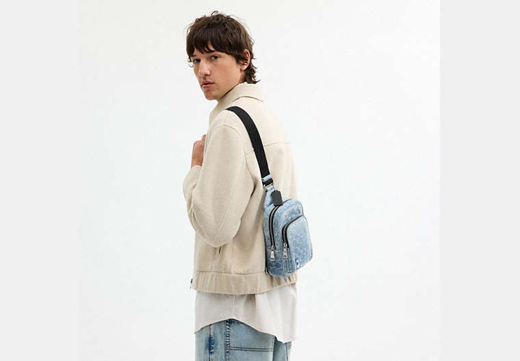 Racer Sling Pack In Loved Signature Denim