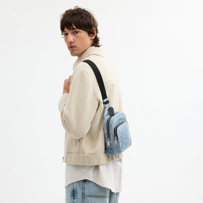Racer Sling Pack In Loved Signature Denim