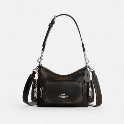 Laurel Shoulder Bag 22 With Pockets In Loved Leather