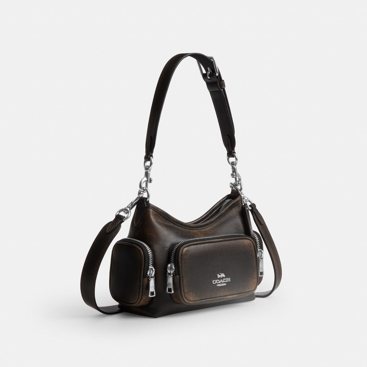 Laurel Shoulder Bag 22 With Pockets In Loved Leather
