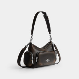 Laurel Shoulder Bag 22 With Pockets In Loved Leather