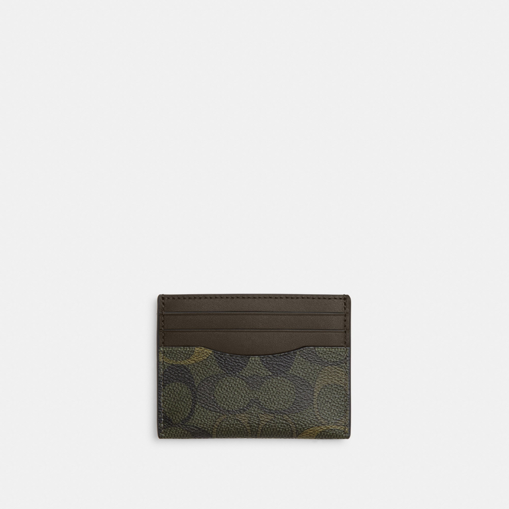 Slim Id Card Case In Signature Camo Print