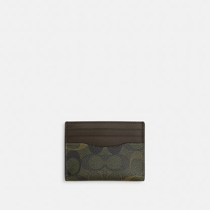 Slim Id Card Case In Signature Camo Print