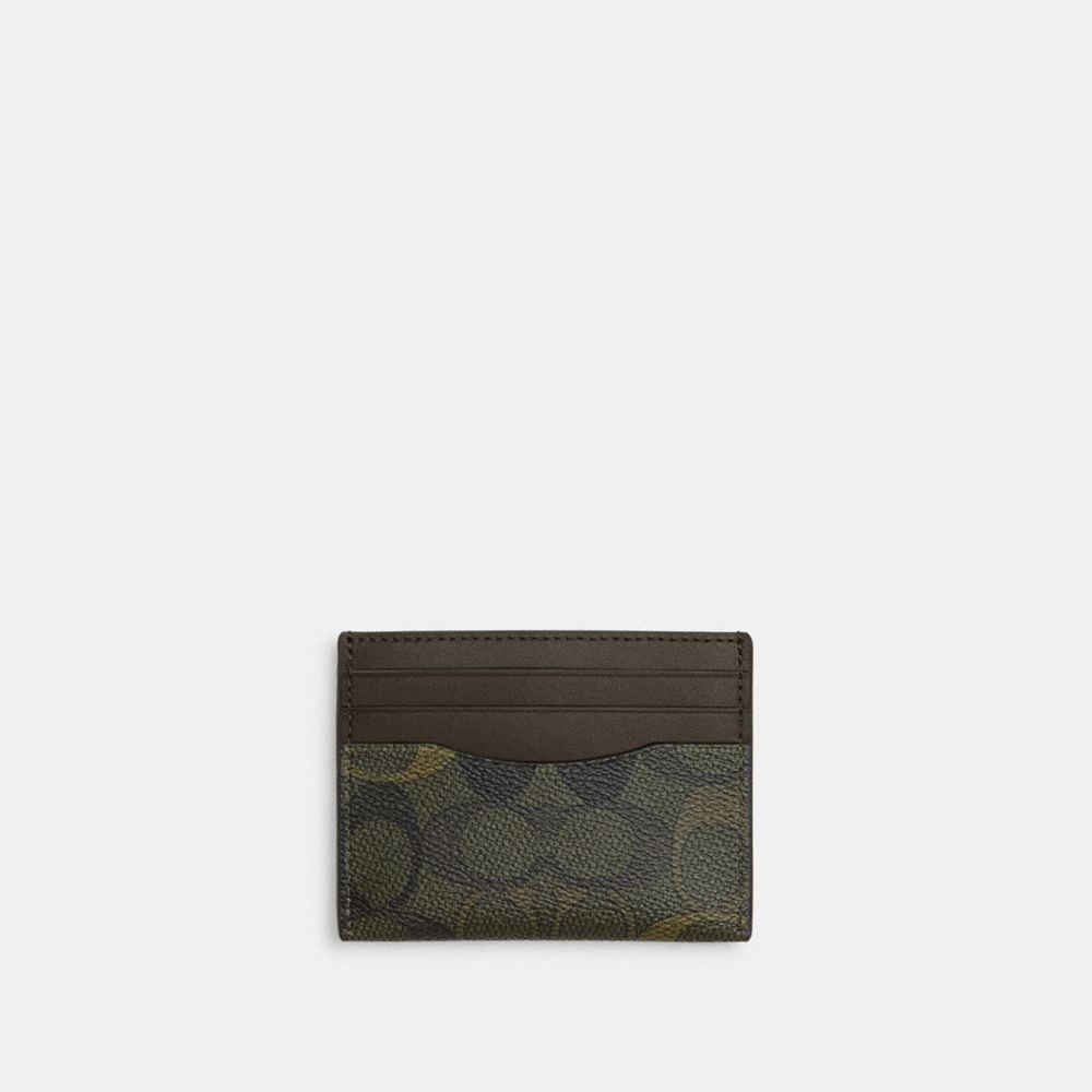 Slim Id Card Case In Signature Camo Print