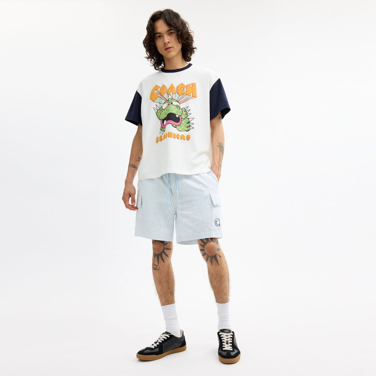 Coach | Brain Dead Striped Camp Shorts