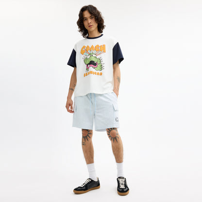 Coach | Brain Dead Striped Camp Shorts