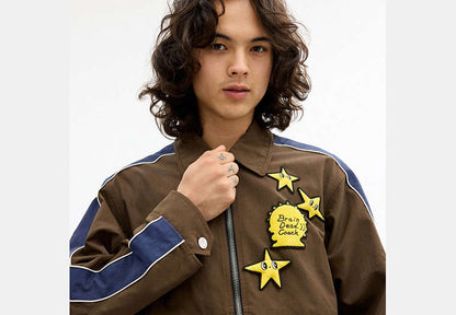 Coach | Brain Dead Nylon Racer Jacket In Recycled Polyamide