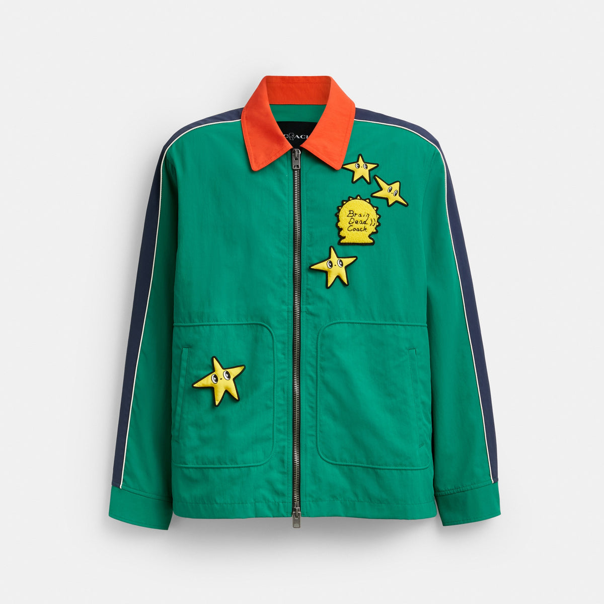 Coach | Brain Dead Nylon Racer Jacket In Recycled Polyamide