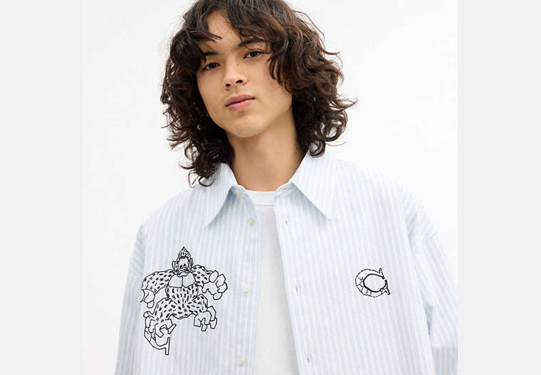 Coach | Brain Dead Signature Long Sleeve Button Up Shirt