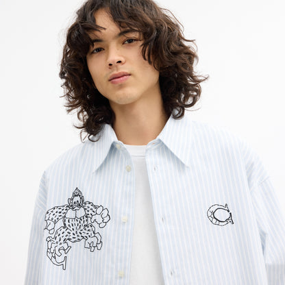 Coach | Brain Dead Signature Long Sleeve Button Up Shirt