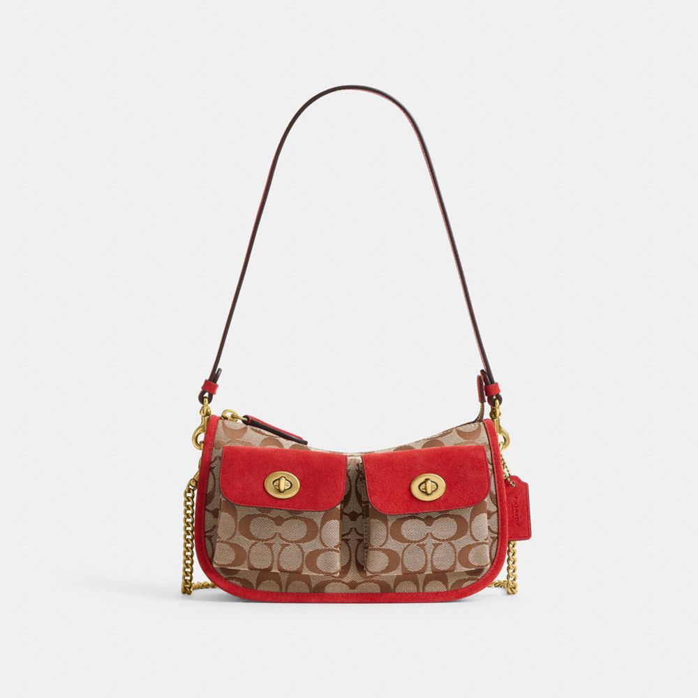 Twin Turnlock Waverly Bag In Signature Regenerative Cotton Denim
