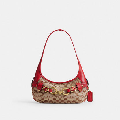 Belted Ergo Shoulder Bag 26 In Signature Jacquard