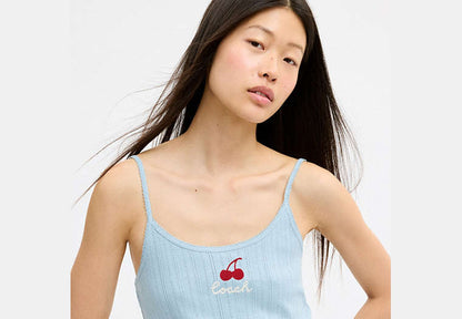 Cherry Pointelle Tank