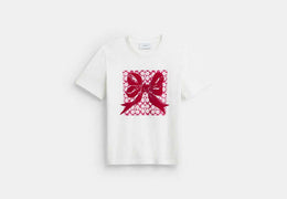 Signature Square Bow Classic T-Shirt In Organic Cotton