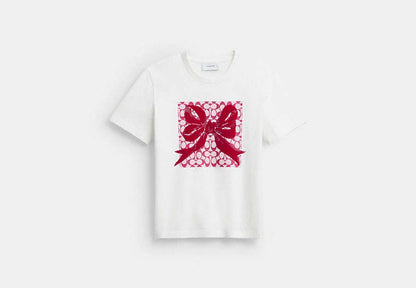 Signature Square Bow Classic T-Shirt In Organic Cotton