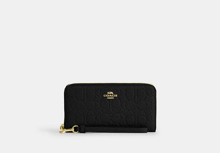 Long Zip Around Wallet In Signature Leather