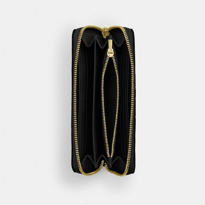 Long Zip Around Wallet In Signature Leather