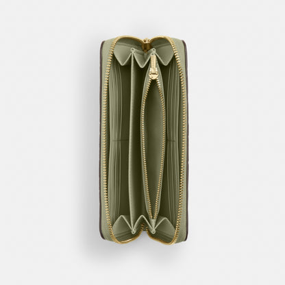 Long Zip Around Wallet In Signature Leather