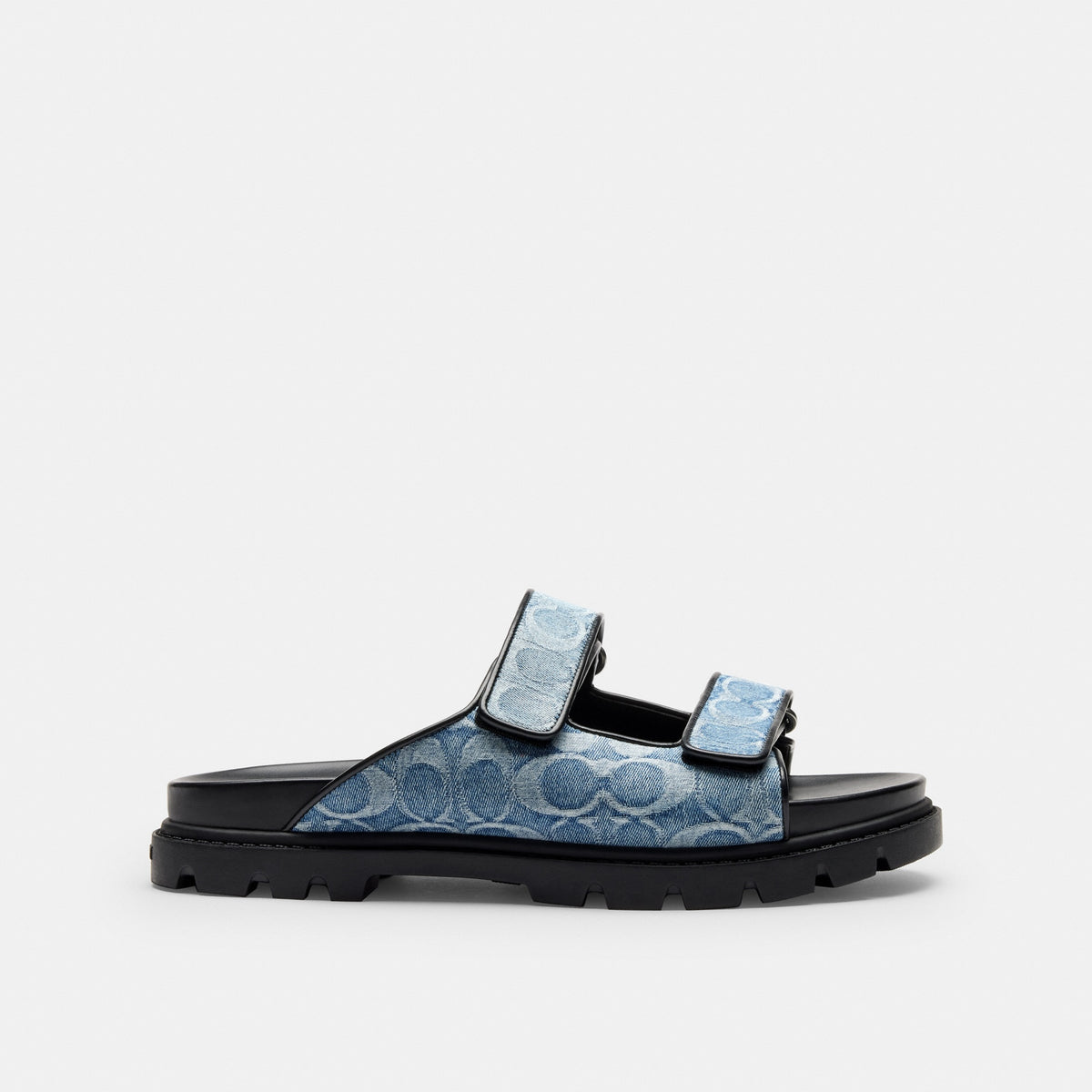 Double Banded Sandal In Signature Denim