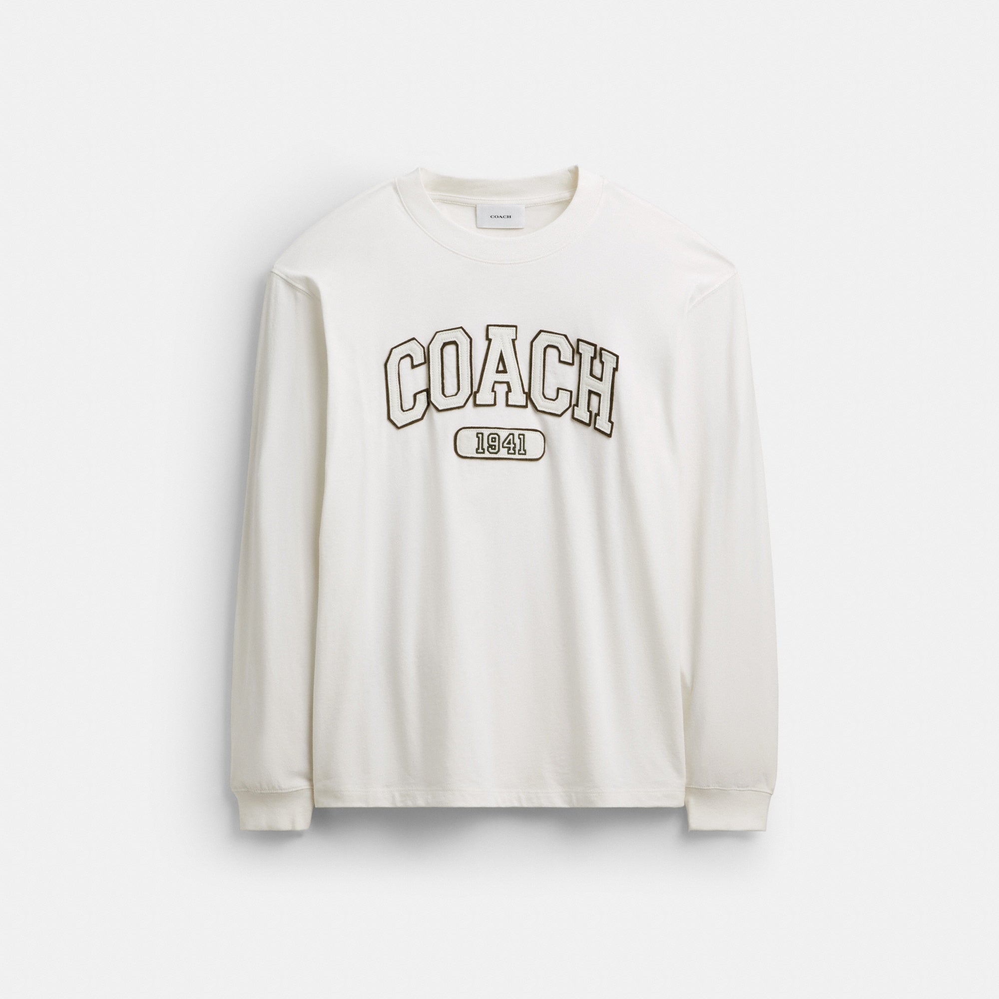 Sporty Relaxed Long Sleeve T-Shirt In Organic Cotton
