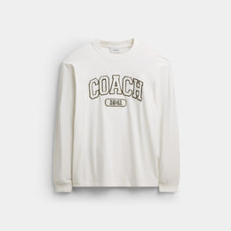 Sporty Relaxed Long Sleeve T-Shirt In Organic Cotton