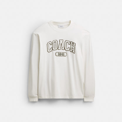Sporty Relaxed Long Sleeve T-Shirt In Organic Cotton