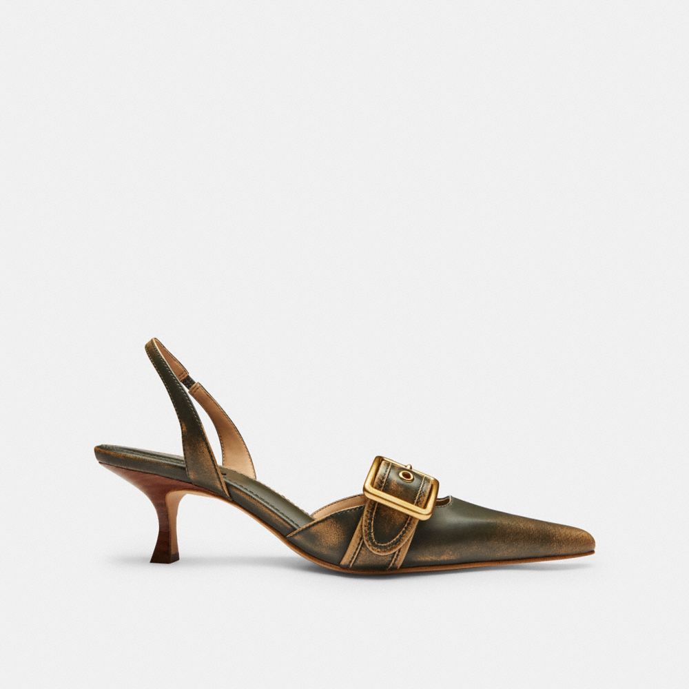 Margot Slingback In Crystal Signature Denim
