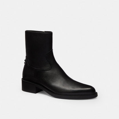Pointed Toe Bootie In Loved Leather