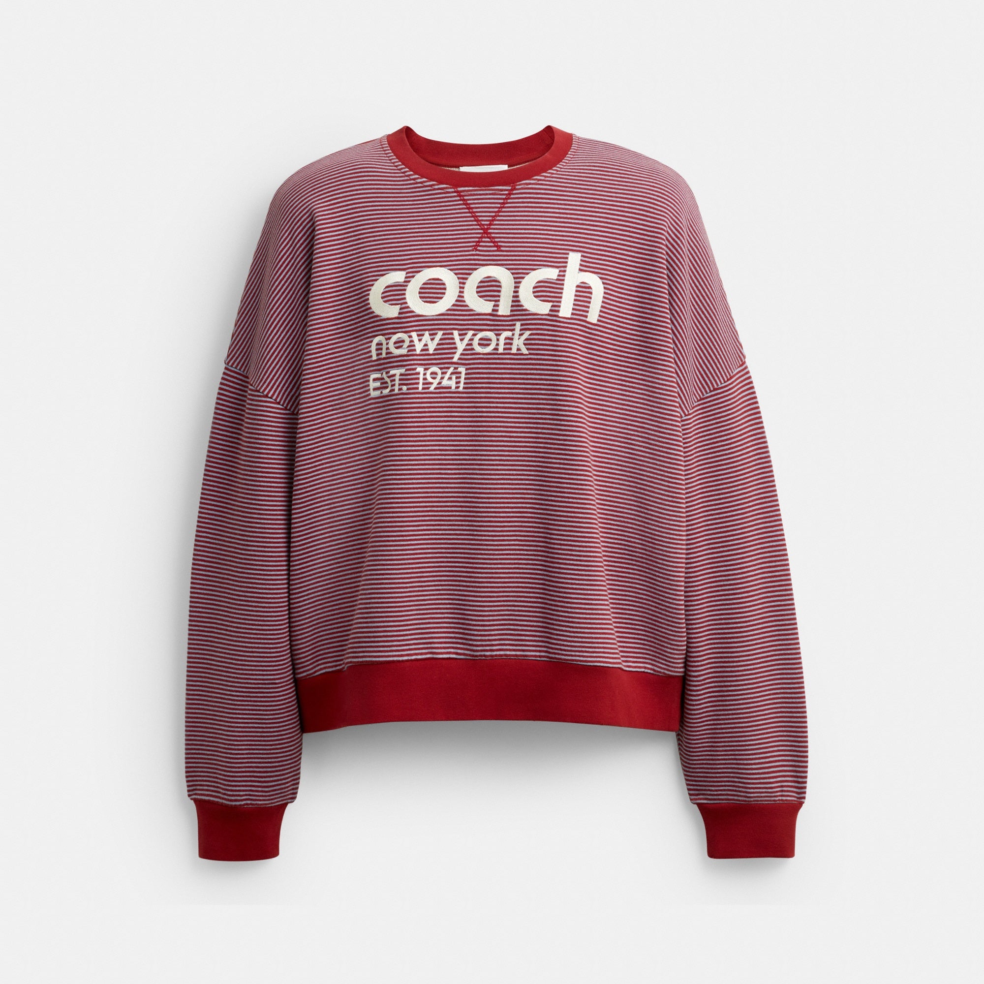 Striped Crewneck Sweatshirt In Organic Cotton