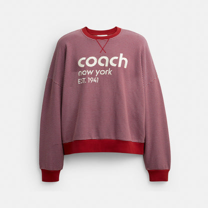Striped Crewneck Sweatshirt In Organic Cotton