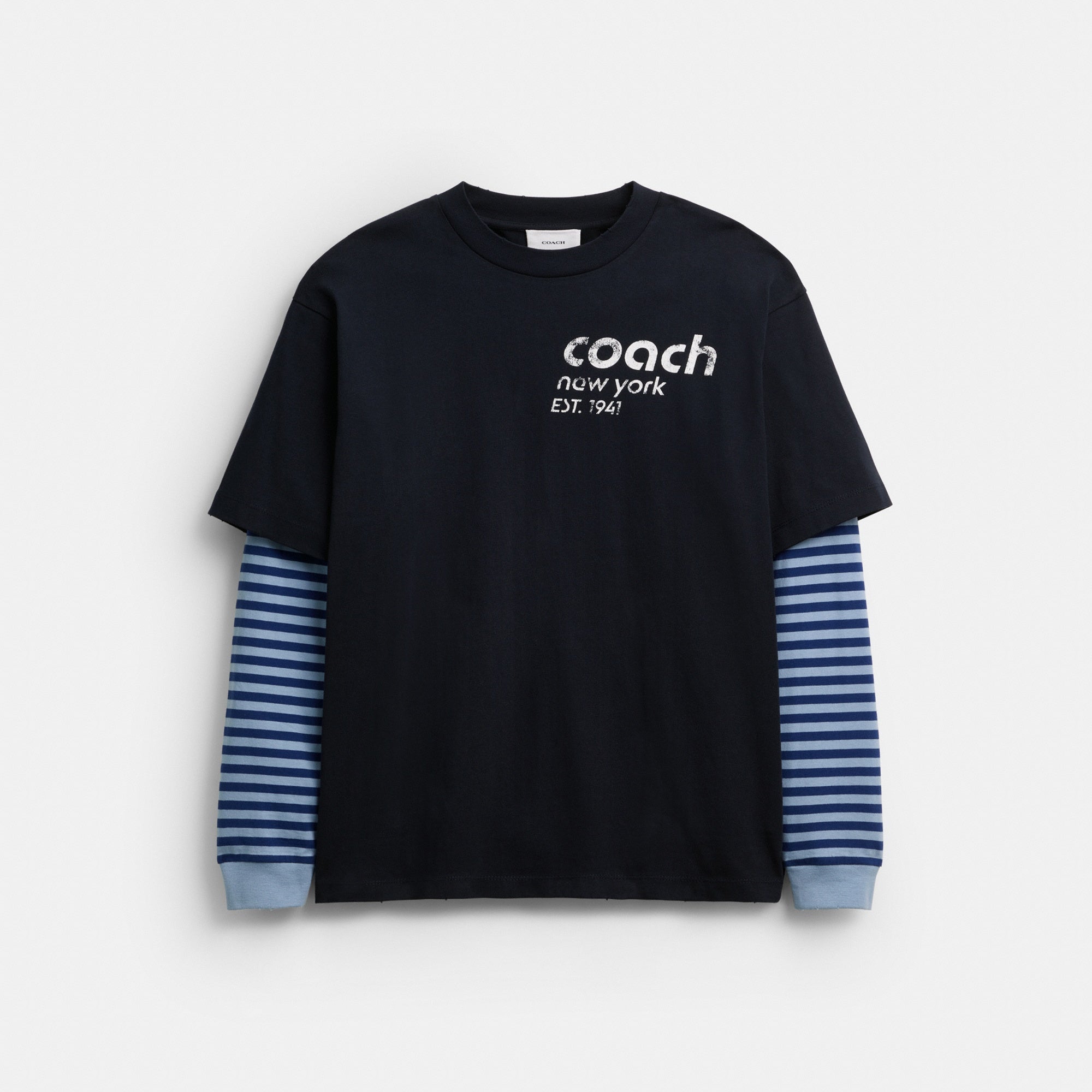 Double Layered Long Sleeve T-Shirt In Organic Cotton
