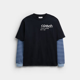 Double Layered Long Sleeve T-Shirt In Organic Cotton